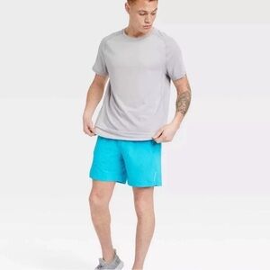 All In Motion Men’s Athletic Shorts 4XL Turquoise Blue NEW
